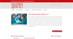 Desktop Screenshot of haydenmedical.com