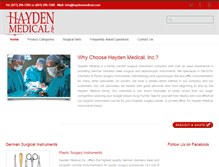 Tablet Screenshot of haydenmedical.com
